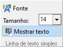 Linha de texto simples