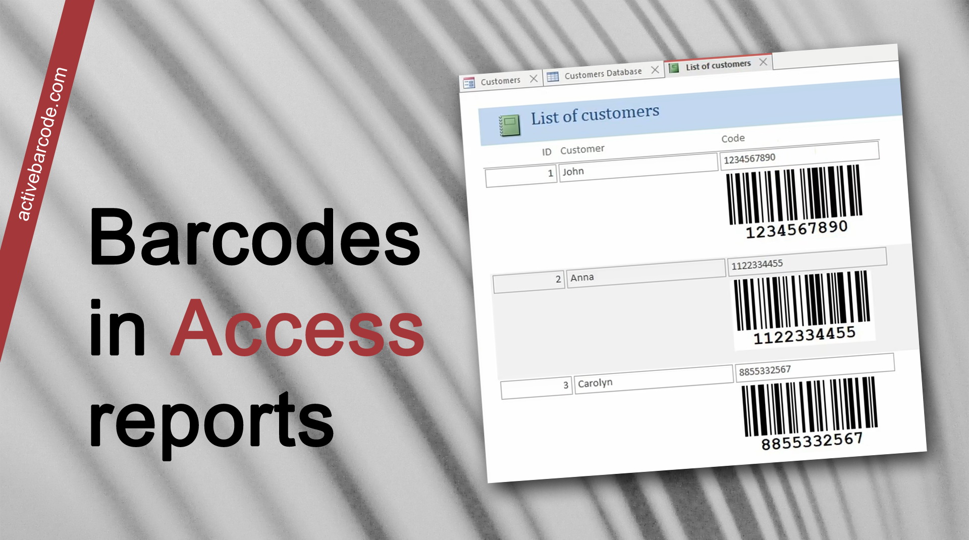 ActiveBarcode: Como adicionar códigos de barras a um relatório.