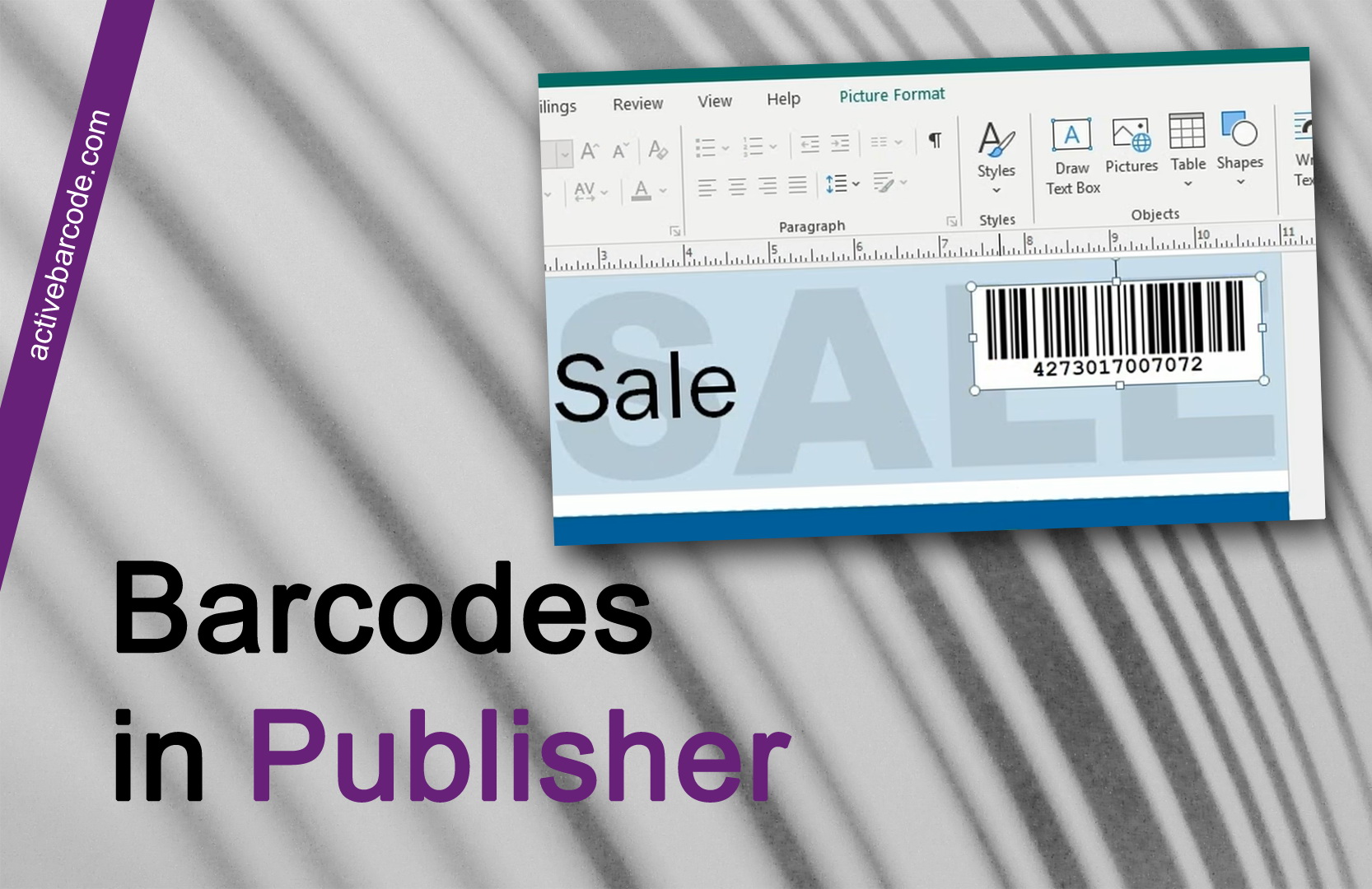 ActiveBarcode: Como adicionar um código de barras a um documento do MS Publisher