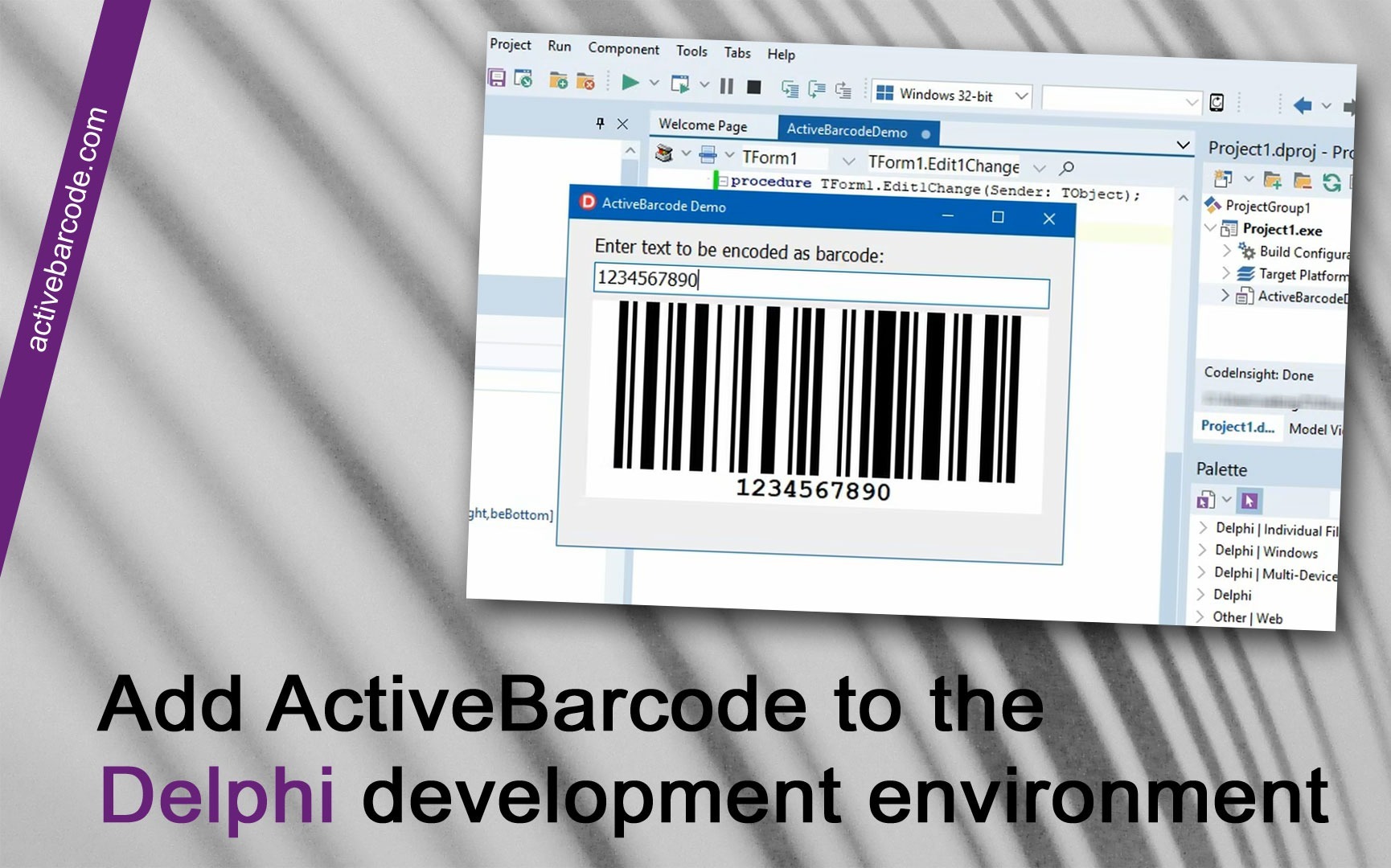 ActiveBarcode: Adicionar o ActiveBarcode ao ambiente de desenvolvimento Delphi.