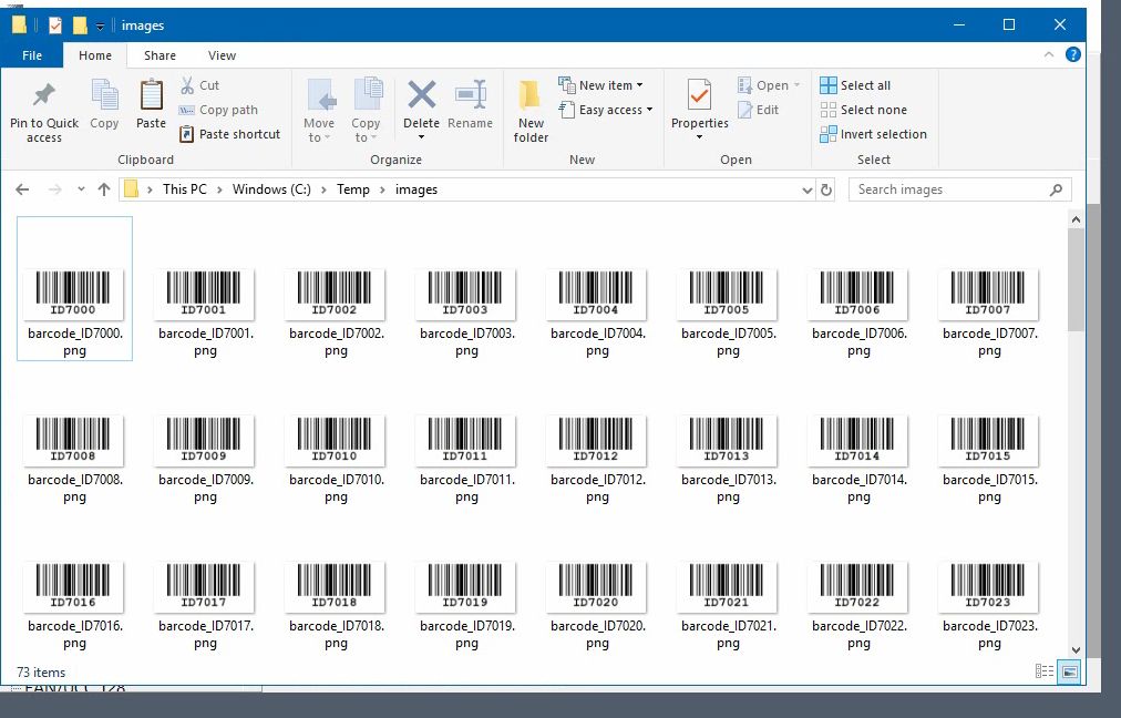 ActiveBarcode: Como exportar códigos de barras em série como arquivos de imagem