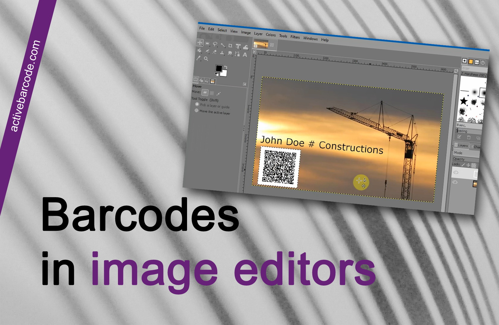 ActiveBarcode: Como adicionar um código vCard QR a uma imagem.